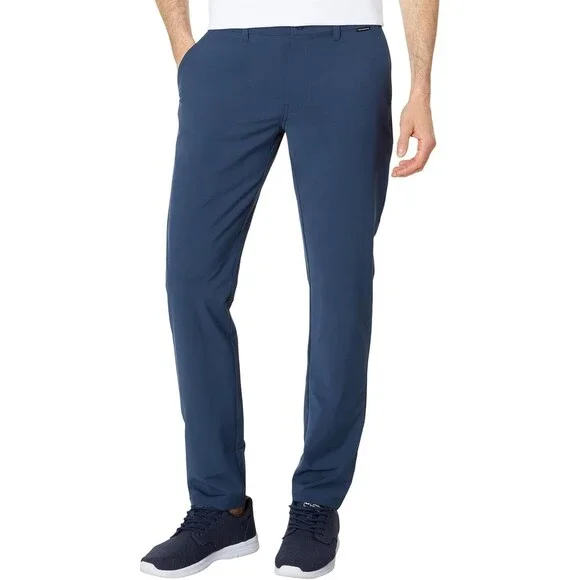 TravisMathew Otc Tech Chino Pants Men's 32 Navy Cotton Blend Straight Leg KFC417